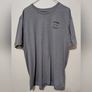 Fox Gray Short Sleeve Tee with Green Accents